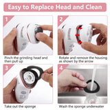 Electric Feet Callus Remover Rechargeable Portable Electronic Foot File Pedicure Tools Feet Care Dry Skin Waterproof Design Gift