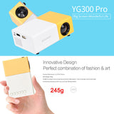 Salange YG300 Pro LED Mini Projector Supports 1080P HDMI USB Audio Portable Home Media Video Player for Kids