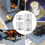 Outdoor Camping Fireproof Mat Grill Stove Mat Portable Temperature Resistant Mat Fire Retardant Blanket for Barbecue Picnic