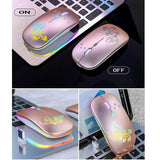 Wireless Optical Mouse 2.4G+BT3.0+BT5.2 3-mode Ergonomic Mouse Built-in 500mAh Rechargeable Battery for PC Laptop