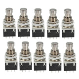 10Pcs 3PDT 9 Pin Guitar Effects Pedal Foot Switches Stompbox True Bypass