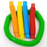 5Pcs Mini Pop Tubes Sensory Toy for Adult Fidget Stress Relieve Toys Kid Autism Anti Stress Plastic Bellows Children Squeeze Toy