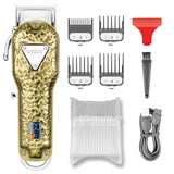 Professional Full Metal Hair Trimmer LED Barber Salon Hair Clipper For Men Electric Haircut Rechargeable Hair Cutting Machine