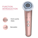 Vibration Face Lift Devices Skin Rejuvenation Mouisture Facial Massager Red Blue Light Therapy Anti Aging Wrinkle Eye Care Tools