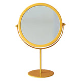 Light Luxury Retro European Metal Gold Home Desktop Geometry Mirror Makeup Mirror Dormitory Makeup Mirror