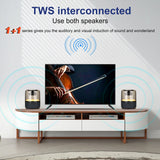 Speaker TWS Bass Column Portable Wireless 3D Stereo Speaker Subwoofer Breathing LED Night Light FM DJ Boombox