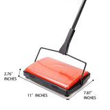 Cleanhome Carpet Floor Sweeper Cleaner for Home Office Carpets Rugs Undercoat Carpets Dust Scraps Paper Cleaning with Brush