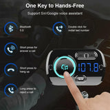 Bluetooth-compatible 5.0 FM Transmitter Car Kit MP3 Modulator Player Wireless Handsfree Dual USB Fast Charger Music Receiver