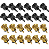 24Pcs Guitar Strap Locks Metal Strap Button Metal End Pins Flat Head For Acoustic Classical Electric Guitar Bass Ukulel