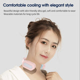 Portable Hanging Neck Fan Cooling Heater Heating Air Conditioner Fan Wearable Neckband Leafless Fan USB Rechargeable Fan