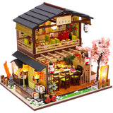CUTEBEE DIY Dollhouse Kit Wooden Doll House Miniature House Furniture Kit Casa Music Led Toys for Children Birthday Gift A68B