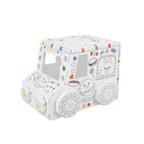Kids Doodle Drawing Model Kids Creative Toy with Candy Car Appearance Shape Cute Cartoon Pattern Color Markers Education Toys