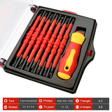 Insulated Screwdriver Set Screw Driver Bit Magnetic Phillips Slotted Screwdrivers Screw Holder For Electrician Hand Tools