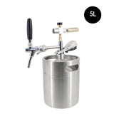 Mini Keg 5L/128OZ with Type S Spear Single Wall Portable Ball Lock Spear Works Craft Beverage Kombucha Nitro Coffee Seltzer