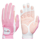 Efunist Women Golf Glove 1 Pair Left Hand Right Hand 3D Performance Mesh Non-slip Micro Fiber Golf Gloves Drop Ship