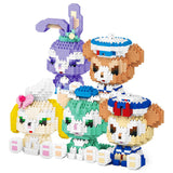 Cartoon Animals Micro Blocks Mini Building Bricks DIY 3D Model Toys Miniature Blocks Kids Gift