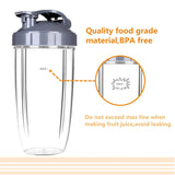 2 Pack Replacement Cup 24 Oz for NutriBullet Pro 900W 600W Series Magic Cross Extractor Blade