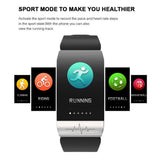 Hot Sale! Q1S Fitness Tracker ECG PPG Waterproof Heart Rate Monitor Smart Band Weather Forecast Smart Bracelet For IOS Android