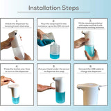 Touchless Automatic Foam Soap Dispenser USB Rechargeable Touchless Sensor 350ml USB Charging Hand Wash Foaming Wahser