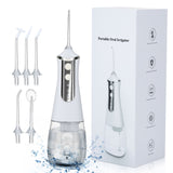 5 Modes Oral Irrigator USB Rechargeable Water Floss Portable Dental Water Flosser Jet 350ml Irrigator Dental Teeth Cleaner+5 Jet