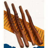 4Pcs Scraping Stick Wood Back Shoulder Neck Waist Leg Massage Tools Burner Meridian Brush Slim Cellulite Massager Rod
