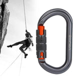 Locking Carabiner Heavy Duty 25kN Aluminum Alloy Clip Hook for Hiking Utility Hammocks Locking Dog Leash Swing