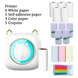 All in One C23 Portable Thermal Printer Machine Wireless Mini Pocket Printer BT Connection 203DPI for Kids Study Work Office