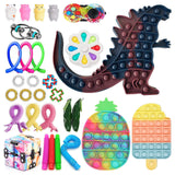 Popite Fidget Toys Set Anti Stres Popetes Bubble Fidget Toys Kit Autism Relief Anxiety Sensory Pushs Bubble Fidget Toys Pack
