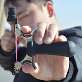 New precision slingshot that can be used at night. The powerful outdoor hunting slingshot uses flat rubber bands  slingshot