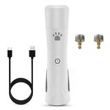 Dog Nail Grinder Pet Nail Clipper USB Electric Painless Cats Dogs Paws Grooming Trimmer With LED Light 3-Speed Low Noise