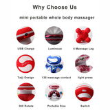 USB Charing Electric Neck Massager Multifunction Massage Plastic Back Head Neck Triangle Shape Anti Cellulite Body Relaxation