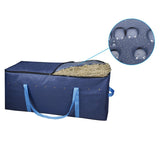 Multipurpose Horse Feeding Foldable Portable Zip Closure Storage Tote Hay Bale 600D Oxford Cloth Bag Blue Carry Hay Bag
