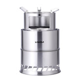 Outdoor Windproof Wood Burning Stove Portable Folding Stainless Steel Camping Stove Cooking Stove Equipment