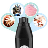 Rechargeable Pet Nail Grinder Dog Nail Clippers Painless USB Electric Cat Paws Nail Cutter 3 Speed Hair Grooming Trimming Tools