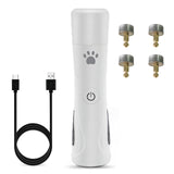 Dog Nail Grinder Pet Nail Clipper USB Electric Painless Cats Dogs Paws Grooming Trimmer With LED Light 3-Speed Low Noise