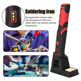 ABS 450C 8W Wireless Electric Rechargeable Soldering Iron Tool w/ Bright LED Light 2.4 V 1800mAh