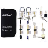Klom 32pcs Lock Pickset Tools Remove Hand Tools with 9pcs Transparent Practice Lock Opener Kit,Professional Locksmith Training