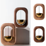 Coffee Shop Magnetic Doorbell Solid Wood Home Decor Easy Install Wind Chime Gift Pure Copper Refrigerator Magnet Garden