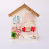 Doll House Furniture Diy Miniature 3D Wooden Miniaturas Dollhouse Toys for Children Birthday Gifts Casa Kitten Diary H013