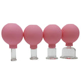 1 Set of 4pcs Vacuum Cupping Cups Back Body Massager Household Suction Vacuum Can (Brown)