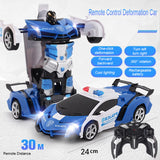 Deformation Robot RC Cars 360° Rotation Cool LED Lighting Remote Control Stunk Car Vehicle USB Charge Transformation Robot Car