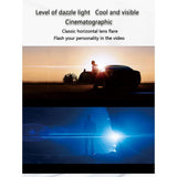 Hd 1.55x Cinema Lens Compatible For Gopro9 Action Camera Wide Screen Brushed Blue-light Anamorphic Lens