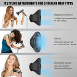 Negative ion hair dryer professional salon hairdryer household strong fast drying wind gale speed Portable blow dryer Anion