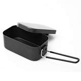 800ml Camping Lunch Box Nonstick Aluminum Tin Box Lunch Box Food Storage Container with Handle for Camping Hiking Picnic Home