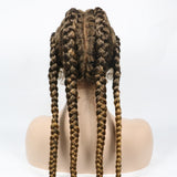 Lace wig female long hair chemical fiber headgear four-strand braid wig Braid wig