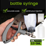 5Ml Automatic Veterinary Continuous Syringe Animal Injection Adjustable Vaccine Injection For Livestock Pig Cattle Sheep