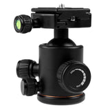 Camera Tripod Head Fluid Rotation Camera Tripods Ball Heads With Quick Release Plate For Canon MarkII III Rebel T6