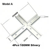 T-Track Intersection Kit Double Cut Profile Universal Cross T-track Connector with Predrilled Mounting Holes Woodworking Clamps