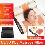 6 Modes Relaxation Massage Pillow Vibrator Shoulder Back Whole Body Heating Kneading therapy pillow shiatsu Neck Massager