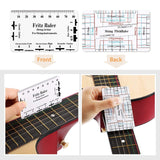 Guitar Measurement Tool Set Guitar Fret Rocker Leveling Tool String Action Ruler Gauge For Guitar Bass Ukulele Mandolin